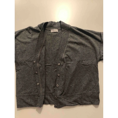 Pre-owned Brunello Cucinelli Grey Cotton Top