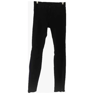 Pre-owned J Brand Black Suede Trousers