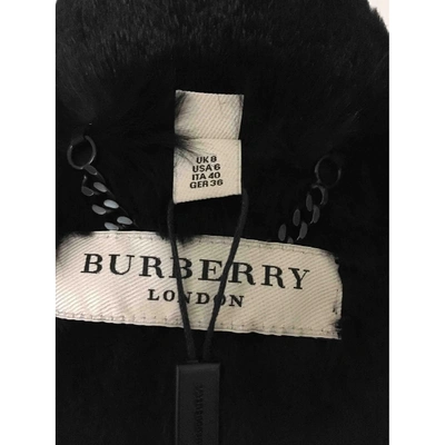 Pre-owned Burberry Black Shearling Jacket