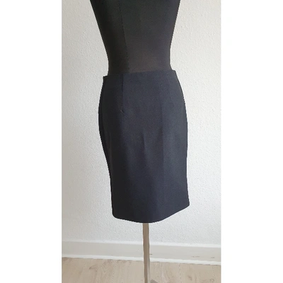 Pre-owned Bouchra Jarrar Wool Mid-length Skirt In Black