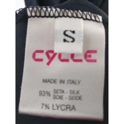 Pre-owned Cycle Silk Mini Dress In Black