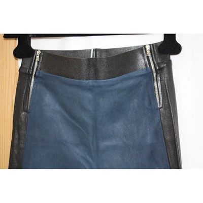 Pre-owned Les Chiffoniers Leather Slim Pants