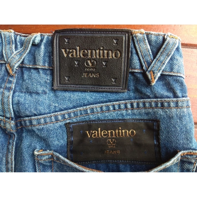 Pre-owned Valentino Slim Jeans In Blue