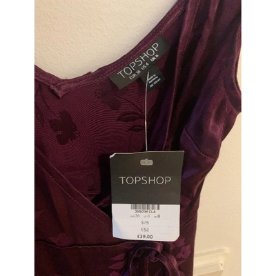 Pre-owned Topshop Tophop  Purple Dress