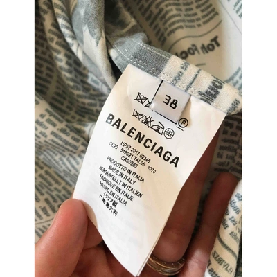 Pre-owned Balenciaga Grey Cotton  Top
