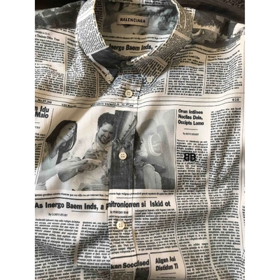 Pre-owned Balenciaga Grey Cotton  Top