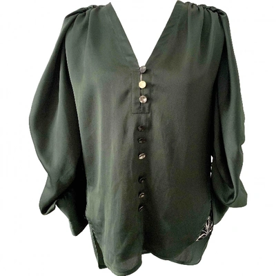 Pre-owned Eudon Choi Green Polyester Top