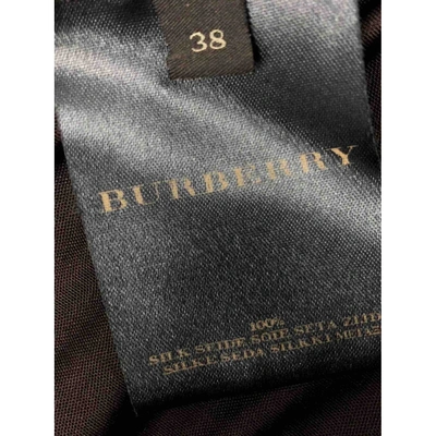 Pre-owned Burberry Silk Maxi Dress In Brown