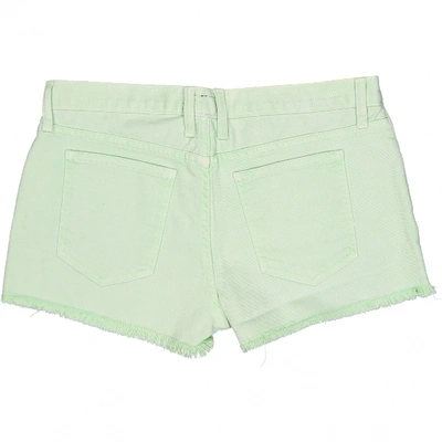 Pre-owned Current Elliott Green Cotton - Elasthane Shorts