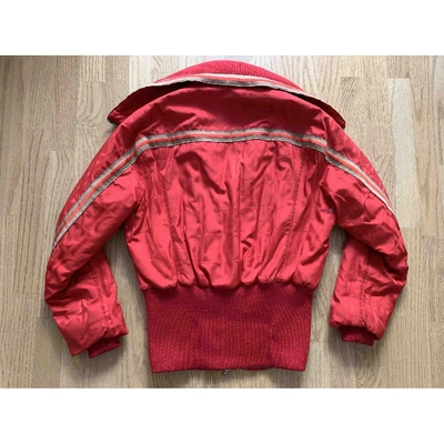 Pre-owned Carolina Herrera Biker Jacket In Red