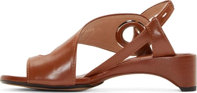Shop Maison Margiela Brown Grommet Sandals