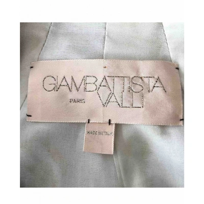 Pre-owned Giambattista Valli Leather Coat In Beige