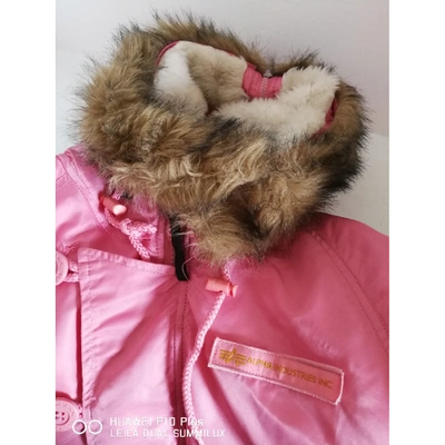 Pre-owned Alpha Industries Jacket In Pink