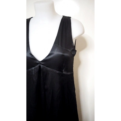 Pre-owned Mauro Grifoni Silk Mid-length Dress In Black
