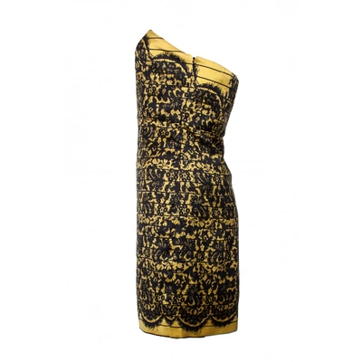 Pre-owned Tibi Silk Mid-length Dress In Yellow