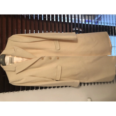 Pre-owned Emporio Armani Wool Coat In Beige