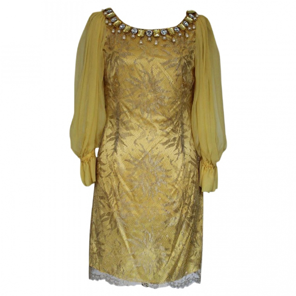 dolce gabbana yellow dress