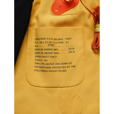 Pre-owned Moschino Yellow Synthetic Jacket