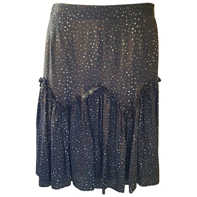 Pre-owned Paul & Joe Blue Silk Skirt