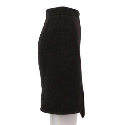 Pre-owned Givenchy Wool Mid-length Skirt In Brown