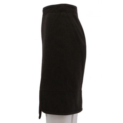 Pre-owned Givenchy Wool Mid-length Skirt In Brown