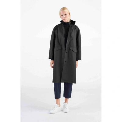 Pre-owned Stutterheim Black Cotton Trench Coat