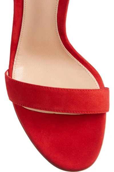 Shop Gianvito Rossi Suede Sandals In Red