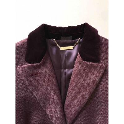 Pre-owned Alexander Mcqueen Wool Blazer In Purple