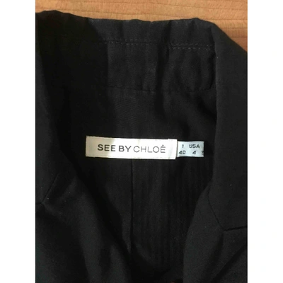 Pre-owned See By Chloé Short Vest In Black