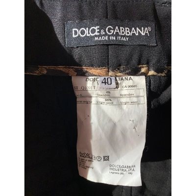 Pre-owned Dolce & Gabbana Wool Trousers In Black