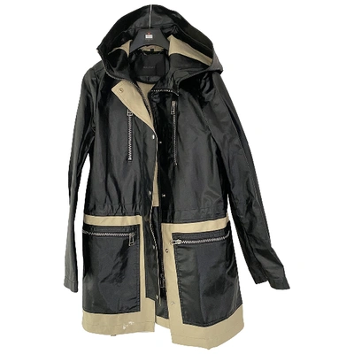 Pre-owned Belstaff Trench Coat In Black