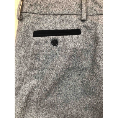 Pre-owned April77 Wool Slim Pants In Grey