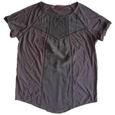 Pre-owned Comptoir Des Cotonniers Silk T-shirt In Anthracite