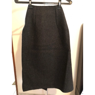 Pre-owned Jacquemus Gris Wool Mid-length Skirt In Grey