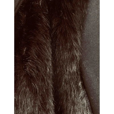 TOPSHOP Pre-owned Wool Coat In Black