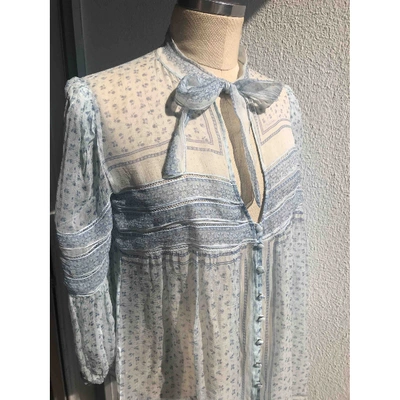 Pre-owned Roberto Cavalli Silk Blouse In Blue