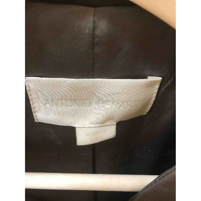 Pre-owned Antonio Berardi Leather Short Vest In Anthracite
