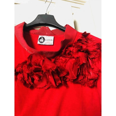 Pre-owned Lanvin Red Cotton Top