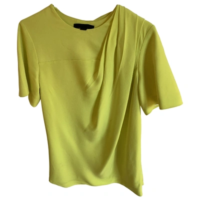 Pre-owned Alexander Wang Yellow Polyester Top