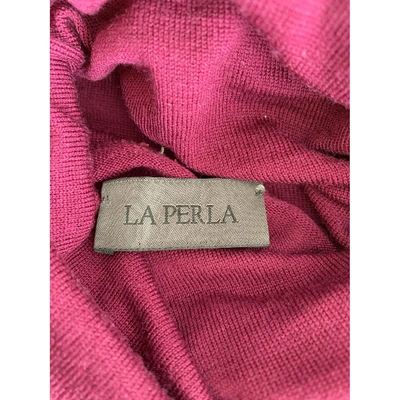 Pre-owned La Perla Wool Knitwear In Burgundy