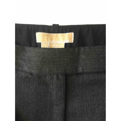 Pre-owned Michael Kors Wool Trousers In Anthracite