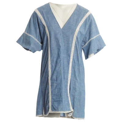 Pre-owned Chloé Mini Dress In Blue