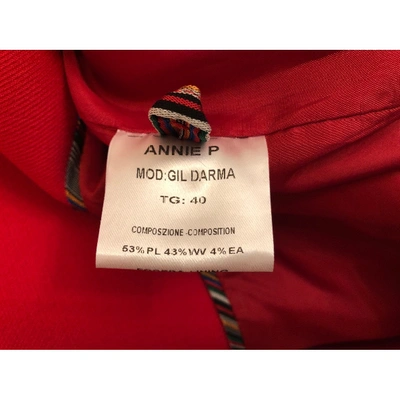 Pre-owned Annie P Red Wool Coat
