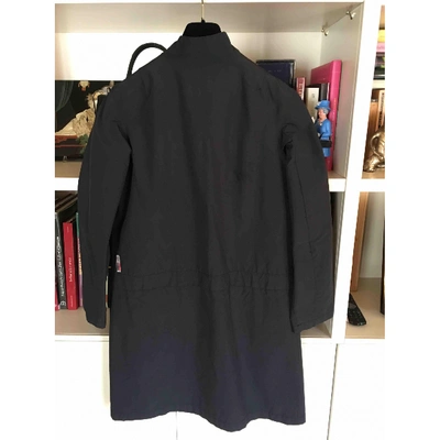 Pre-owned Moncler Trench Coat In Black