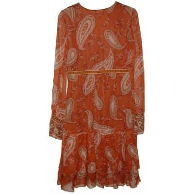 Pre-owned Blumarine Brown Silk Dress