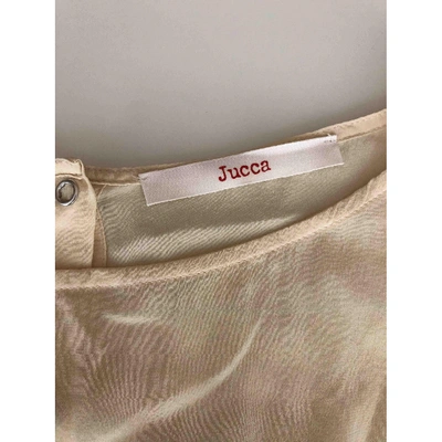 Pre-owned Jucca White Viscose Top