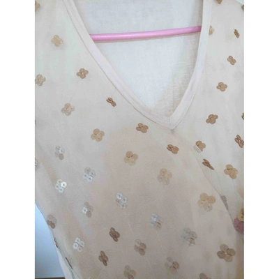Pre-owned Fossil Beige Viscose Top