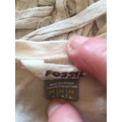 Pre-owned Fossil Beige Viscose Top