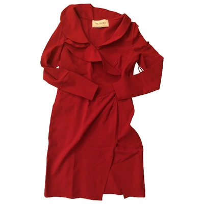 Pre-owned Valentino Dress In Red