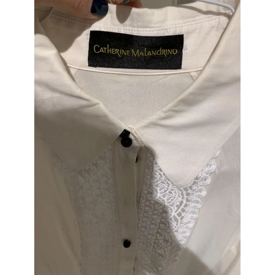 Pre-owned Catherine Malandrino White Cotton Top
